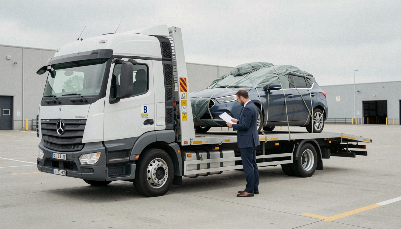 Camion porte-voiture avec permis B : règles et limites